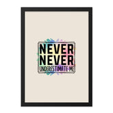 Never Underestimate Me Wall Art, Inspirational Quote Print, Motivational Art, Home Decor, Positive Affirmation, Typography Wall Decor - Tawshia